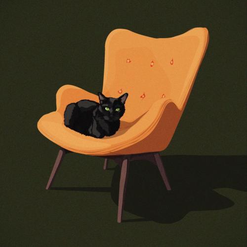 Cat in Chair no 6