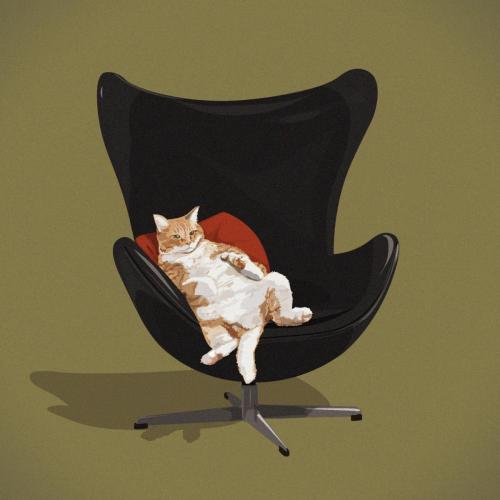 Cat in Chair no 5